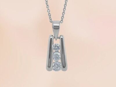 3 Stone Pendants for Women