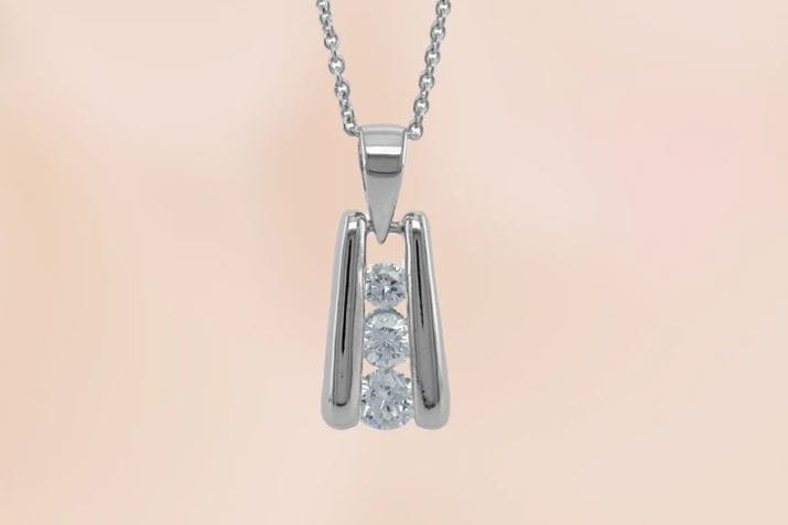 3 Stone Pendants for Women