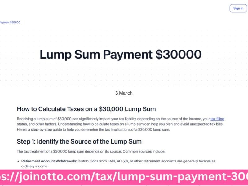 Is a Lump Sum Payment $30000 Right for You?
