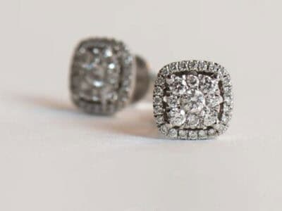 Halo Diamond Earrings for Women