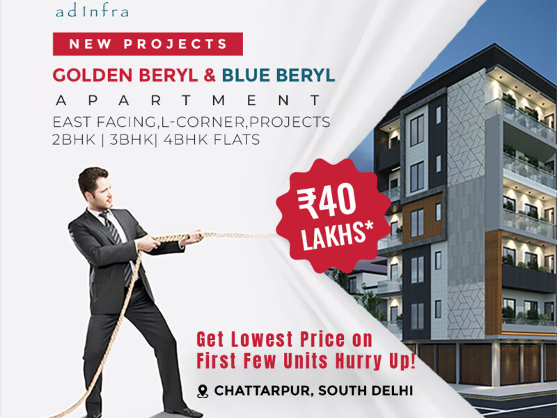 2 BHK & 3 BHK Flats in Chattarpur for Sale