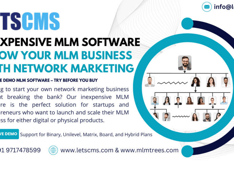 MLM Software and Website Development – Free Live Demo Available