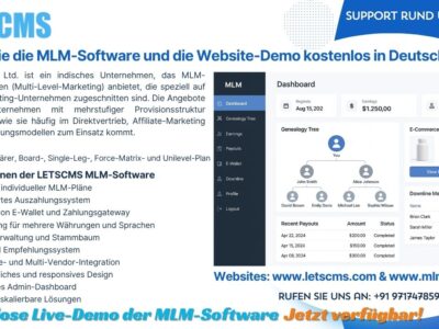 Testen Sie die MLM-Software und die Website-Demo kostenlos in Deutschland