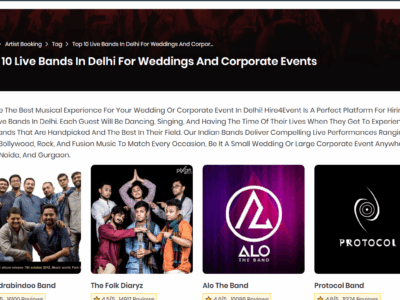 Top 10 Live Bands in Delhi for Weddings & Corporate Events
