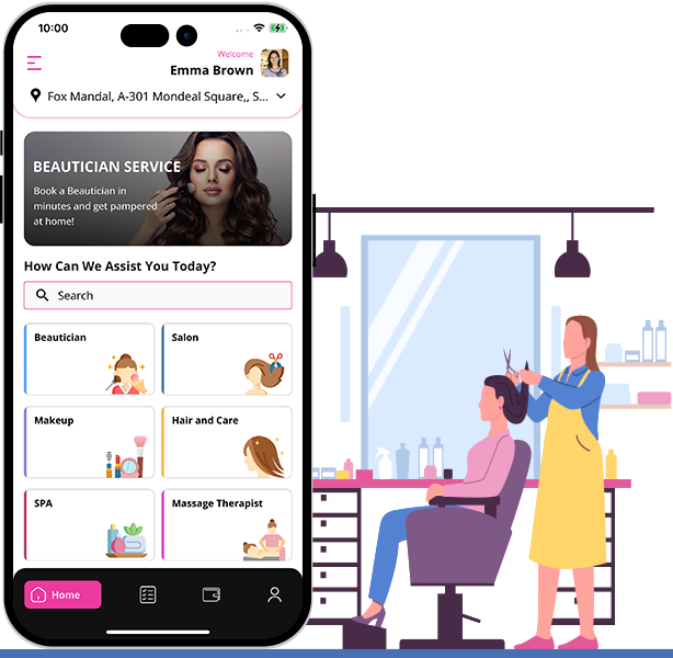 Beautician Booking App Development