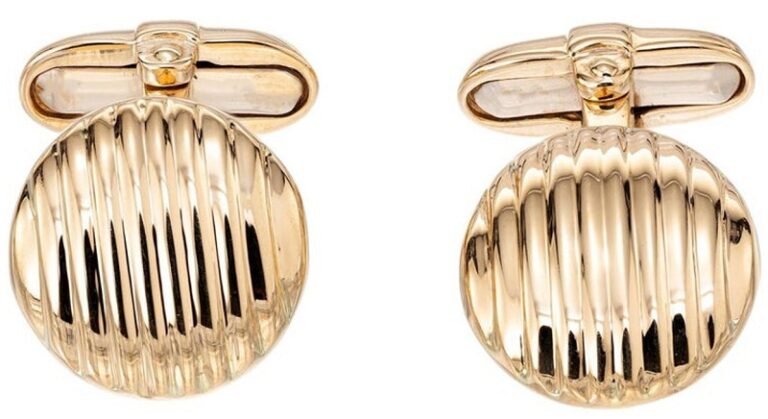 Gold Domed Italian Mens Cufflinks Online 768x419