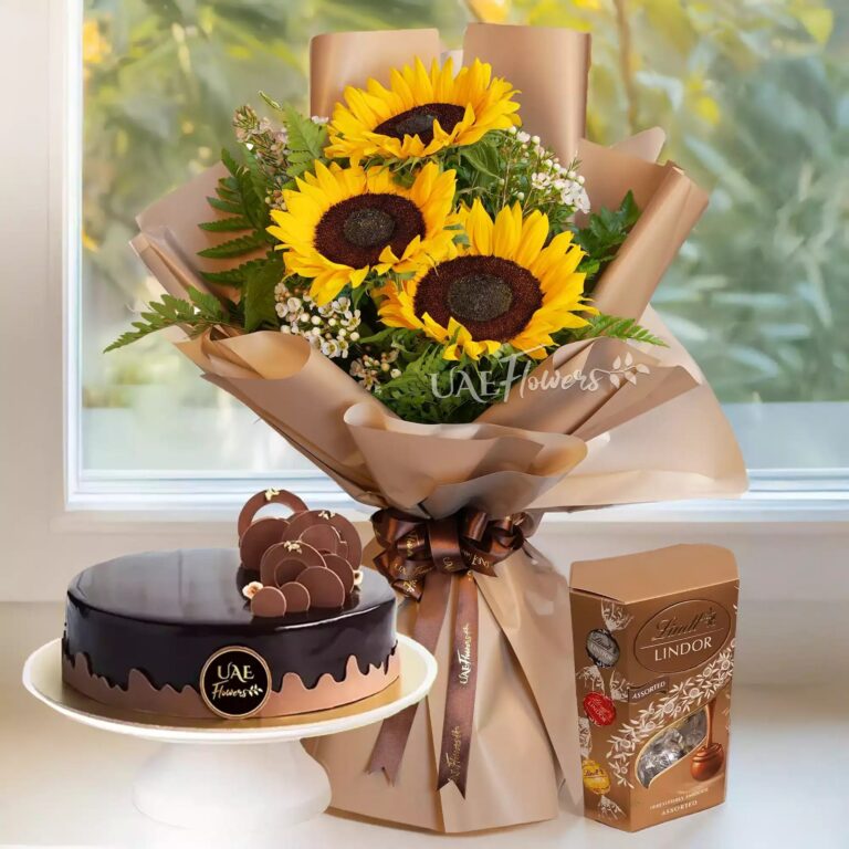Sunshine Bouquet Chocolate Cake AED 395 768x768