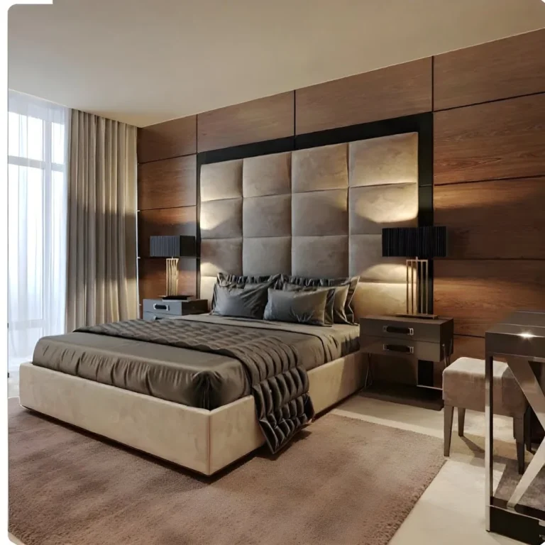 Taupe Tufted Upholstered Bed 768x768