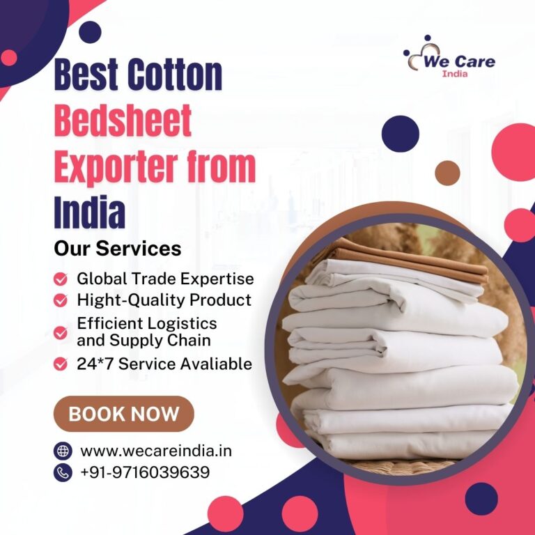 Best Cotton Bedsheet Exporter from India 768x768