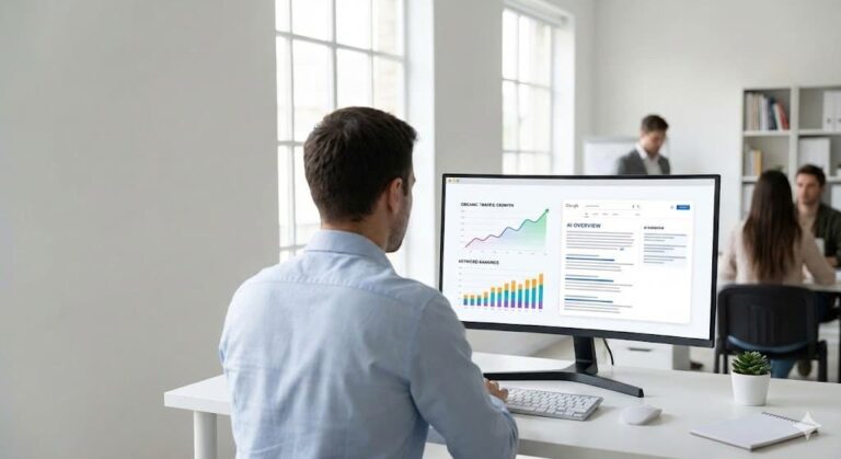 زيادة حركة المرور العضوية بعد تطبيق الذكاء الاصطناعي من Google 768x419