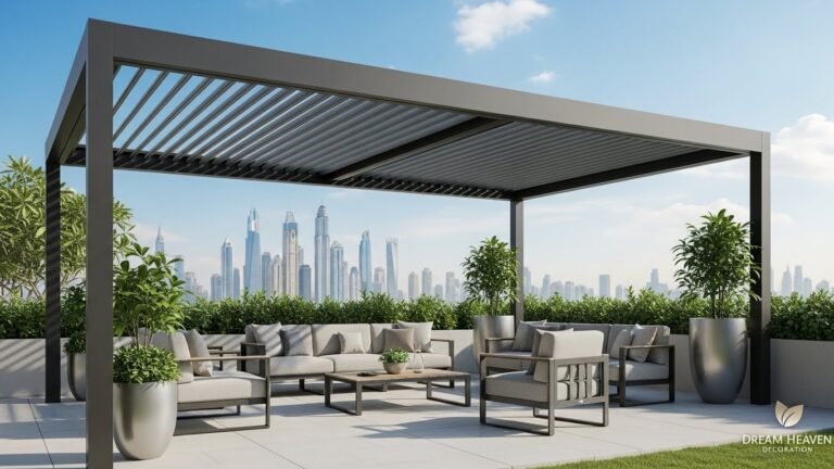 Aluminium Pergola Services in Dubai 768x432