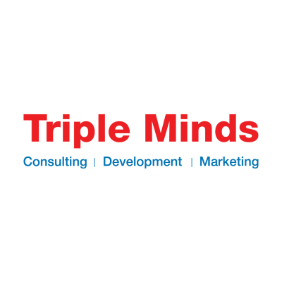 Triple Minds red and blue square logo 1